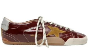 Men's True-Star in burgundy naplak with suede star and silver nappa heel tab
