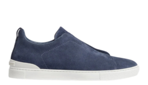 Zegna Grey Mélange Suede Triple Stitch™ Sneakers