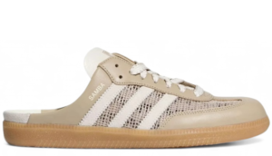 Samba Mule Woven Beige Slip On Sneakers