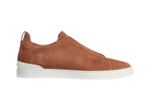 ZEGNA TOBACCO SUEDE TRIPLE STITCH™ SNEAKERS