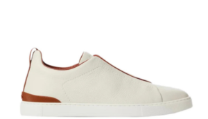 Zegna Triple Stitch leather sneakers WHITE TRIPLE STITCH
