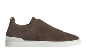 Zegna Brown Suede Triple Stitch™ Sneakers